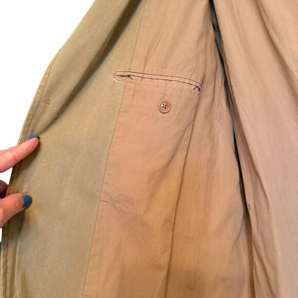 TheTerritory Ahead Sz XL Silk Blend Sport/Barn Jacket Light Academia Casual - Picture 12 of 15